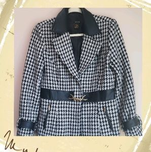 IMAN  herringbone black Jacket/Coat